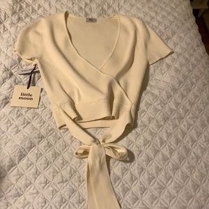 Little moon prunella cream top NWT